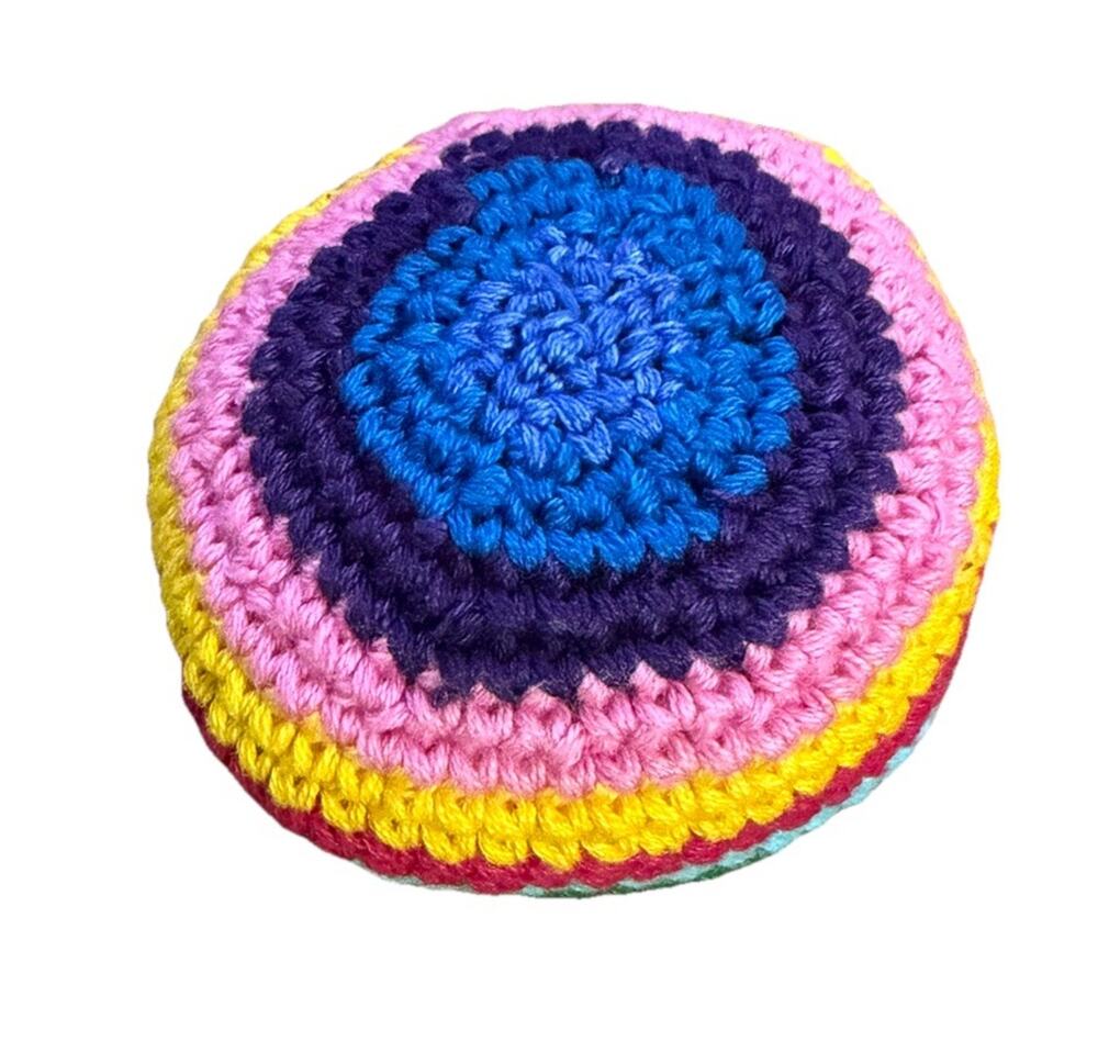 🔥World Footbag Boota Bag Crochet Hacky Rainbow 2 BNWT🔥
